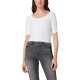 Guess Γυναικεία κοντομάνικη μπλούζα Round Back Bow Tee